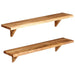 Wall Shelves 2 Pcs 90x20x16 Cm Solid Acacia Wood Xaikxn