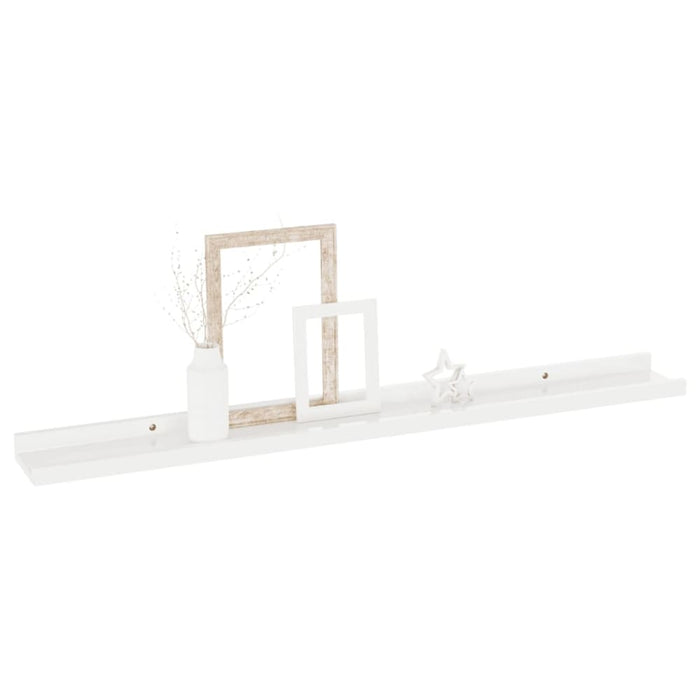 Wall Shelves 2 Pcs Glossy Look White Txllpb
