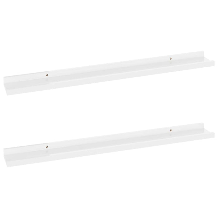 Nz Local Stock-wall Shelves 2 Pcs Glossy Look White Txllpb