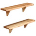 Wall Shelves 2 Pcs Solid Acacia Wood Xaikxi