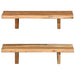 Wall Shelves 2 Pcs Solid Acacia Wood Xaikxi