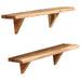 Wall Shelves 2 Pcs Solid Acacia Wood Xaikxi