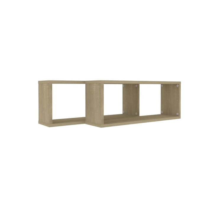 Wall Shelves 2 Pcs Sonoma Oak 60x15x23 Cm Chipboard Nbioax