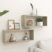 Wall Shelves 2 Pcs Sonoma Oak 60x15x23 Cm Chipboard Nbioax