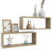 Wall Shelves 2 Pcs Sonoma Oak 60x15x23 Cm Chipboard Nbioax