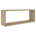 Wall Shelves 2 Pcs Sonoma Oak 60x15x23 Cm Chipboard Nbioax