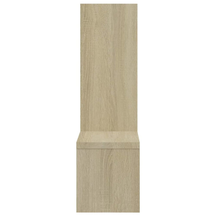 Wall Shelves 2 Pcs White and Sonoma Oak 50x15x50 Cm