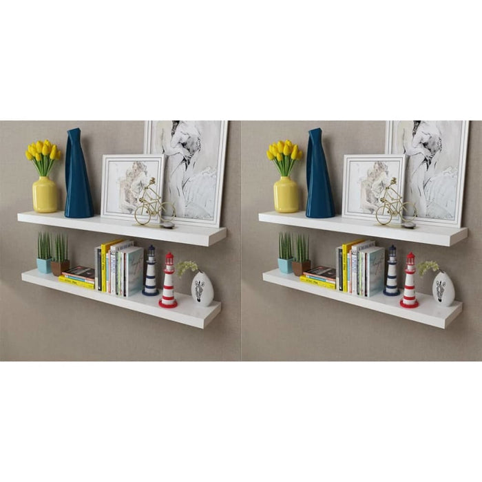 Wall Shelves 4 Pcs White 100 Cm Xipkkk