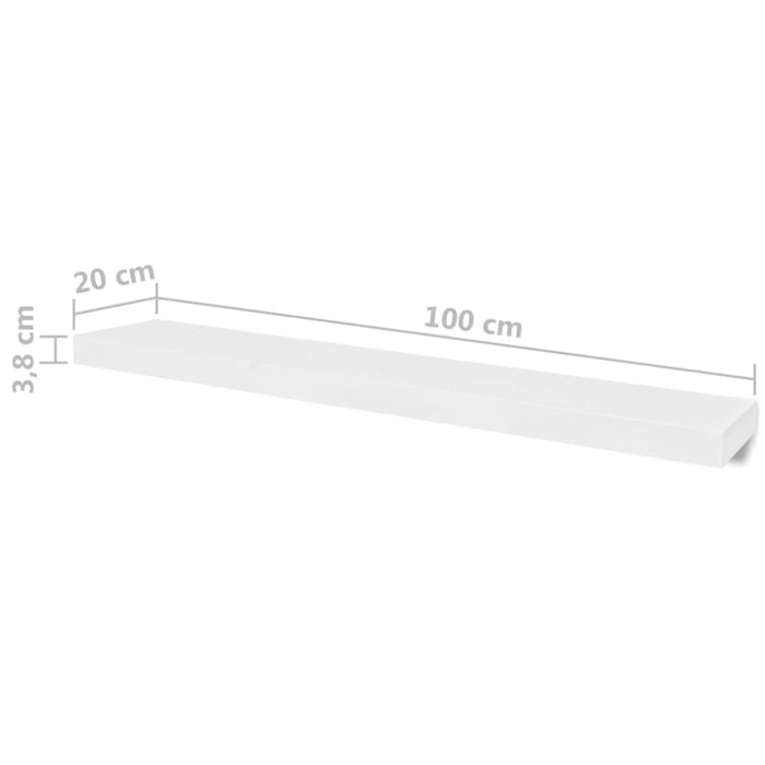 Wall Shelves 4 Pcs White 100 Cm Xipkkk