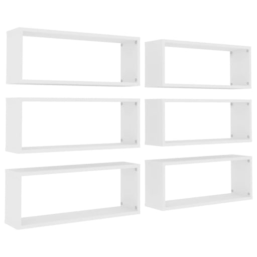 Wall Shelves 6 Pcs White 60x15x23 Cm Chipboard Nbiotp