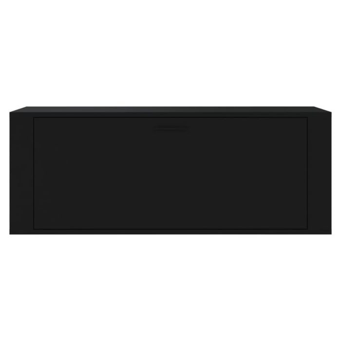 Wall Shoe Cabinet Black 100x35x38 Cm Engineered Wood Nxobxo