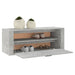 Wall Shoe Cabinet Concrete Grey 100x35x38 Cm Engineered Wood