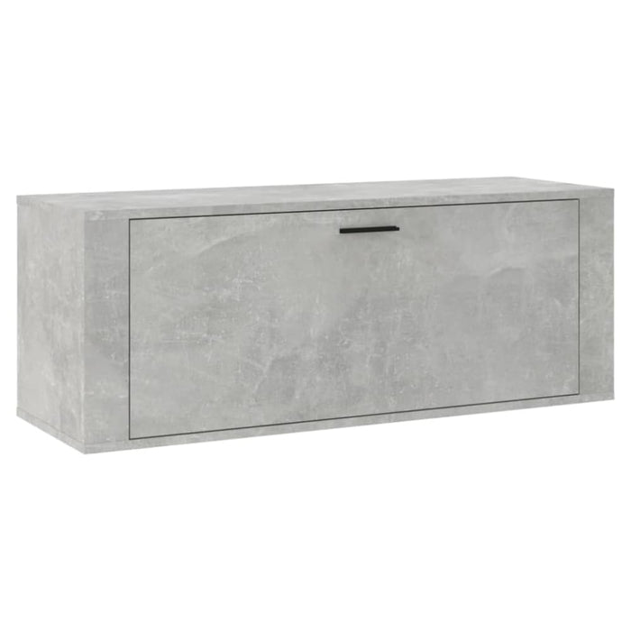 Wall Shoe Cabinet Concrete Grey 100x35x38 Cm Engineered Wood