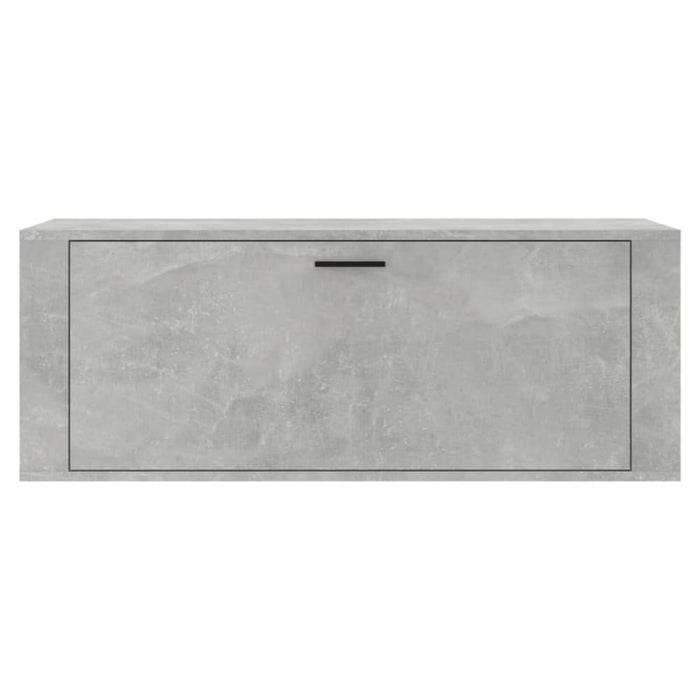 Wall Shoe Cabinet Concrete Grey 100x35x38 Cm Engineered Wood