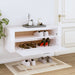 Wall Shoe Cabinet Glossy Look White 100x35x38 Cm Engineered