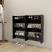 Wall Shoe Cabinets 2 Pcs Black 60x18x90 Cm Chipboard Nblilx