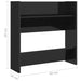 Wall Shoe Cabinets 2 Pcs Glossy Look Black 60x18x60 Cm