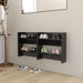 Wall Shoe Cabinets 2 Pcs Glossy Look Black 60x18x60 Cm