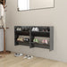 Wall Shoe Cabinets 2 Pcs Glossy Look Grey 60x18x60 Cm