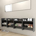Wall Shoe Cabinets 4 Pcs Glossy Look Grey 60x18x60 Cm