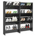 Wall Shoe Cabinets 4 Pcs Glossy Look Grey 60x18x60 Cm