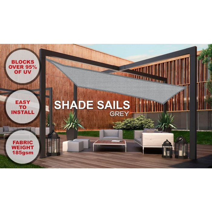 Wallaroo Rectangular Shade Sail 3m x 2.5m - Grey