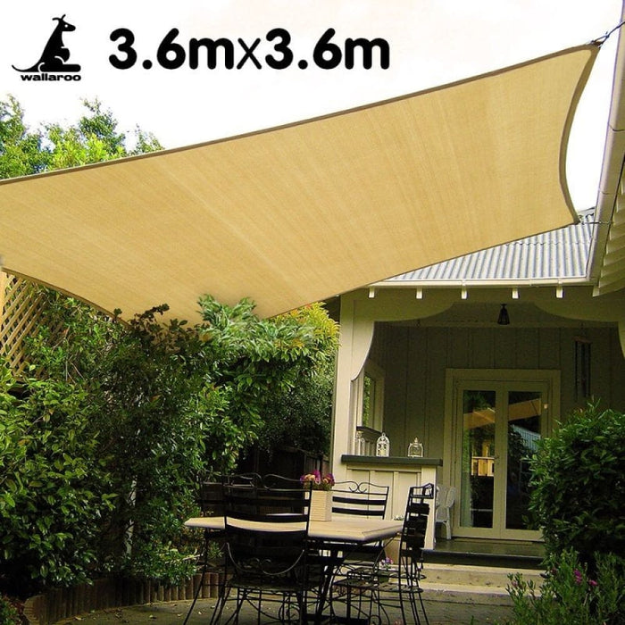 Wallaroo Square Shade Sail 3.6m x - Sand