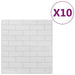 3d Wallpaper Bricks Self - adhesive 10 Pcs White Opbion