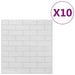 3d Wallpaper Bricks Self-adhesive 10 Pcs White Opbion