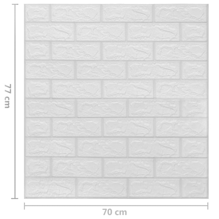 3d Wallpaper Bricks Self - adhesive 20 Pcs White Opbiok