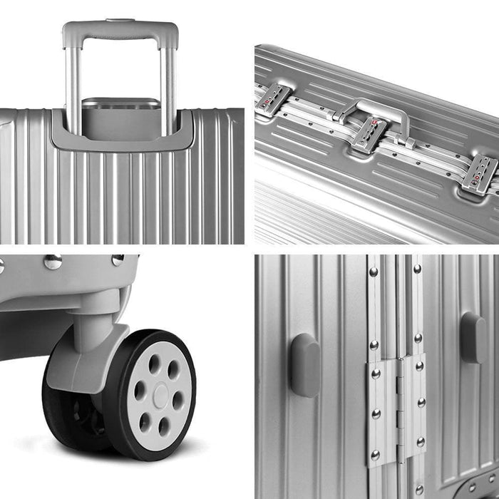 Wanderlite 28’ Aluminium Luggage Trolley - Silver
