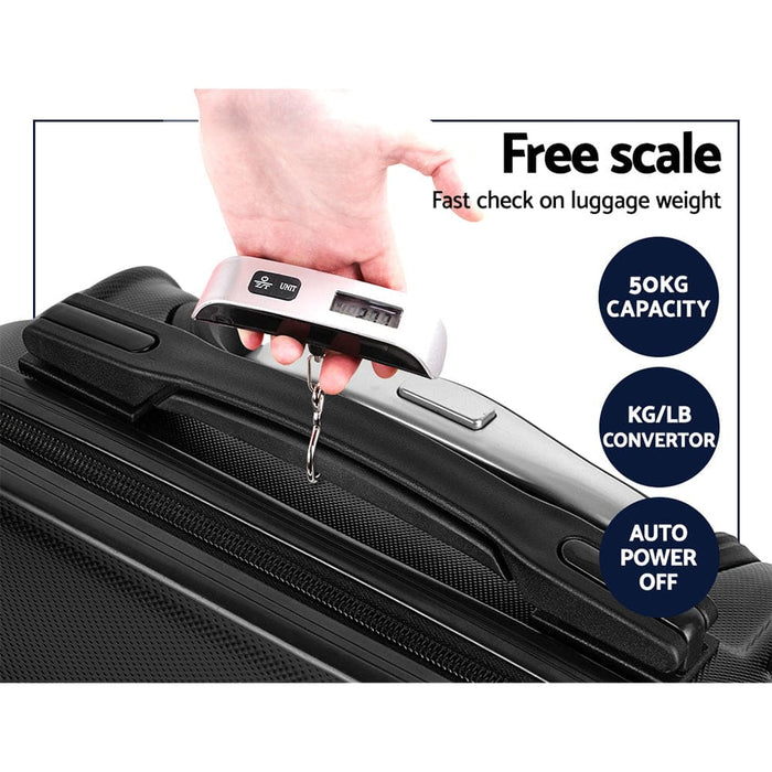 Wanderlite 28’ Luggage Trolley Travel Suitcase Set Tsa