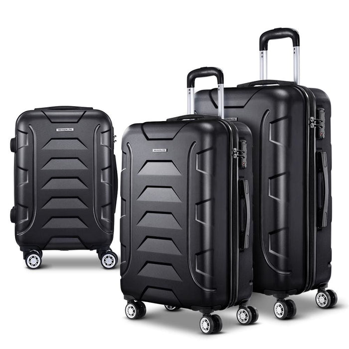 Wanderlite 3pcs Carry on Luggage Sets Suitcase Tsa Travel