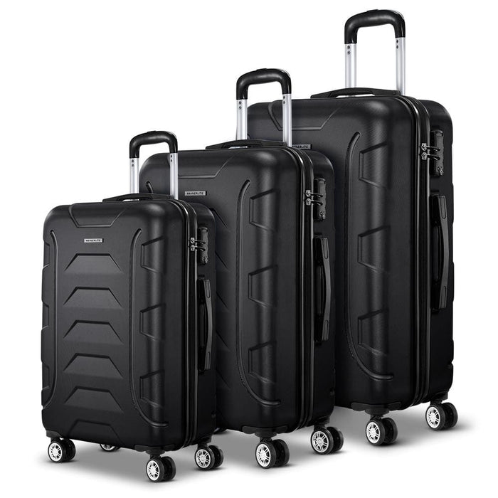 Wanderlite 3pcs Carry on Luggage Sets Suitcase Tsa Travel