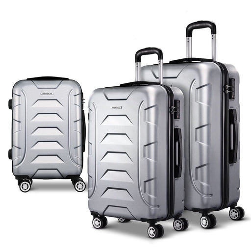 Wanderlite 3pc Luggage Travel Sets Suitcase Trolley Tsa