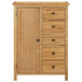 Wardrobe 76x52x105 Cm Solid Oak Wood Xnkokk