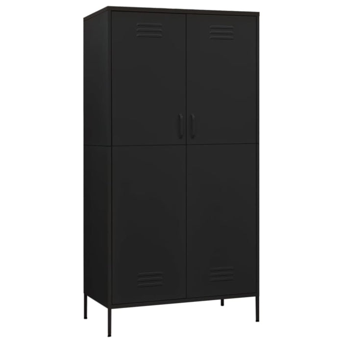 Wardrobe Black 90x50x180 Cm Steel Ttlxpb