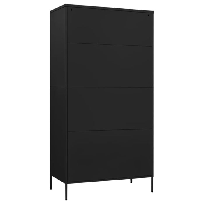 Wardrobe Black 90x50x180 Cm Steel Ttlxpb