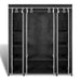 Wardrobe with Compartments and Rods 45x150x176 Cm Black