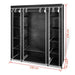 Wardrobe with Compartments and Rods 45x150x176 Cm Black