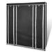 Wardrobe with Compartments and Rods 45x150x176 Cm Black