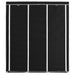 Wardrobe with Compartments and Rods Black 150x45x175 Cm