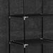 Wardrobe with Compartments and Rods Black 150x45x175 Cm
