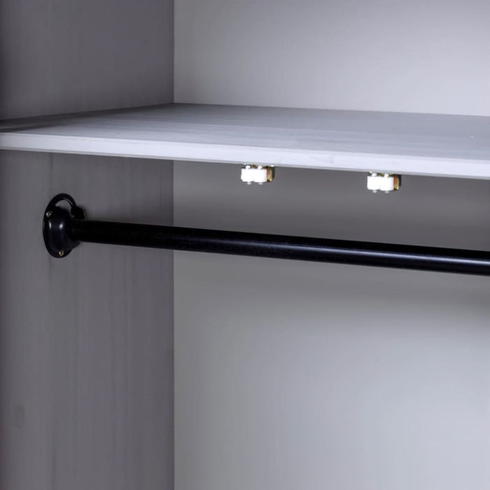 Wardrobe Grey 80x50x171.5 Cm Solid Pine Panama Range Xnxllp