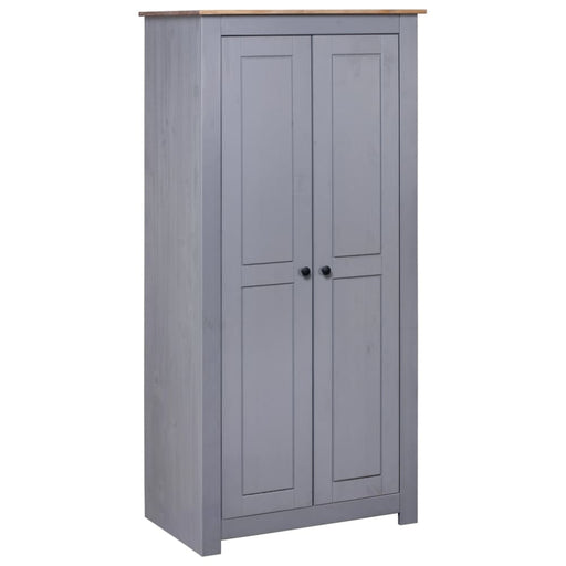 Wardrobe Grey 80x50x171.5 Cm Solid Pine Panama Range Xnxllp