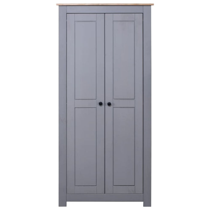 Wardrobe Grey 80x50x171.5 Cm Solid Pine Panama Range Xnxllp