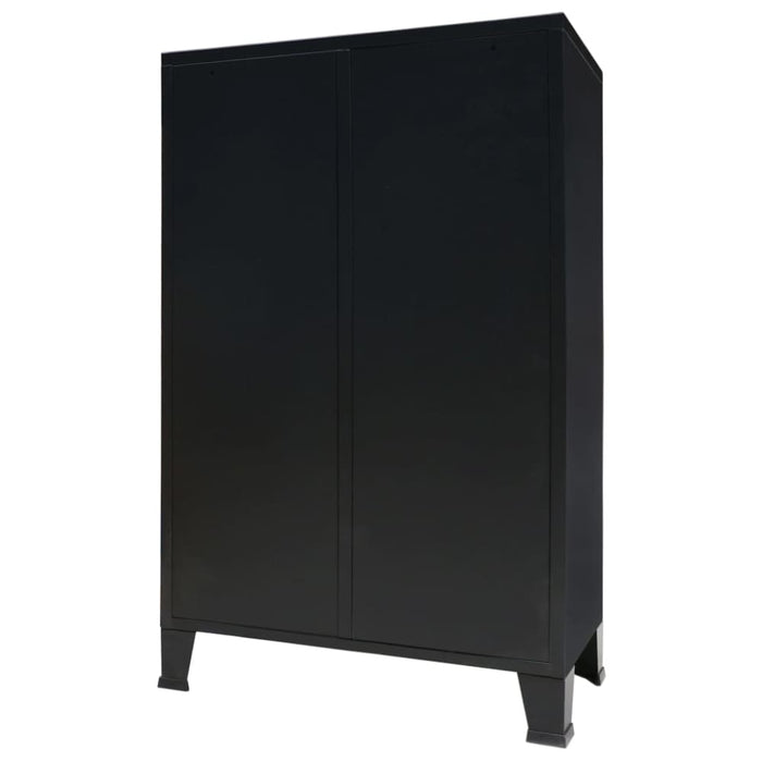 Wardrobe Metal Industrial Style 67x35x107 Cm Black Xapklb