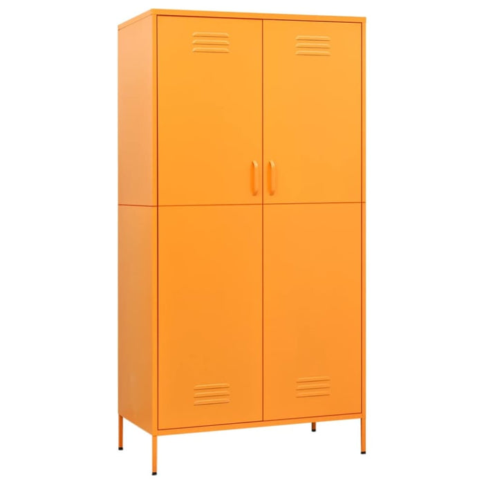 Wardrobe Mustard Yellow 90x50x180 Cm Steel Ttlxap