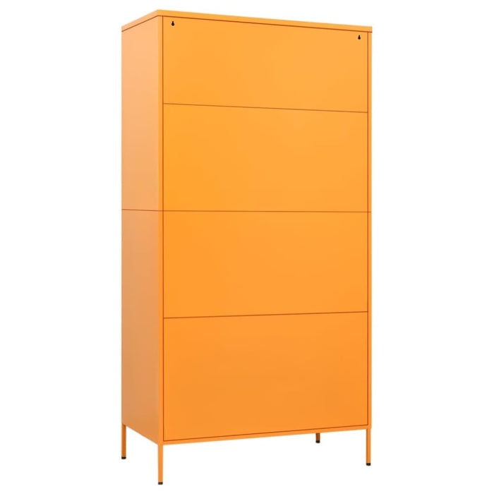 Wardrobe Mustard Yellow 90x50x180 Cm Steel Ttlxap