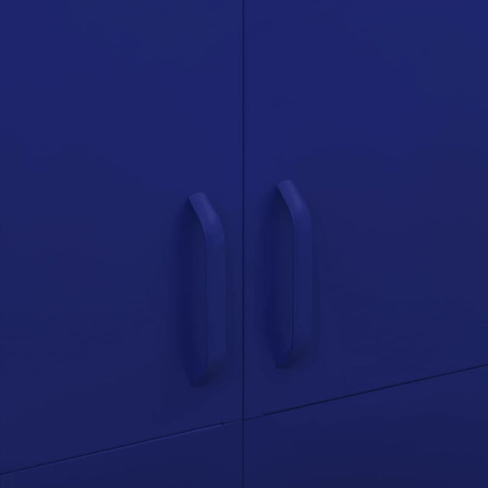 Wardrobe Navy Blue 90x50x180 Cm Steel Ttlxaa